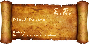Riskó Renáta névjegykártya